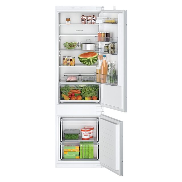 Bosch KIV87NSE0G Fully Integrated 70/30 Fridge Freezer Low Frost With Sliding Hinge - E Rated