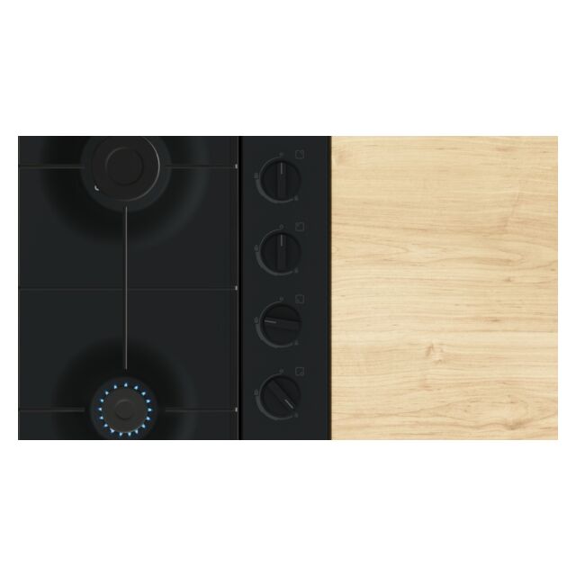 Bosch PBP6B6K60 60Cm 4 Burner Gas Hob - Black