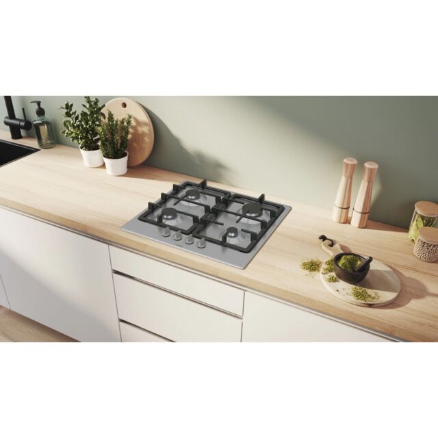 Bosch PGP6B5K90 60Cm Gas Hob - Stainless Steel