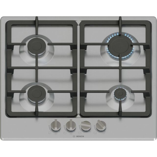 Bosch PGP6B5K90 60Cm Gas Hob - Stainless Steel