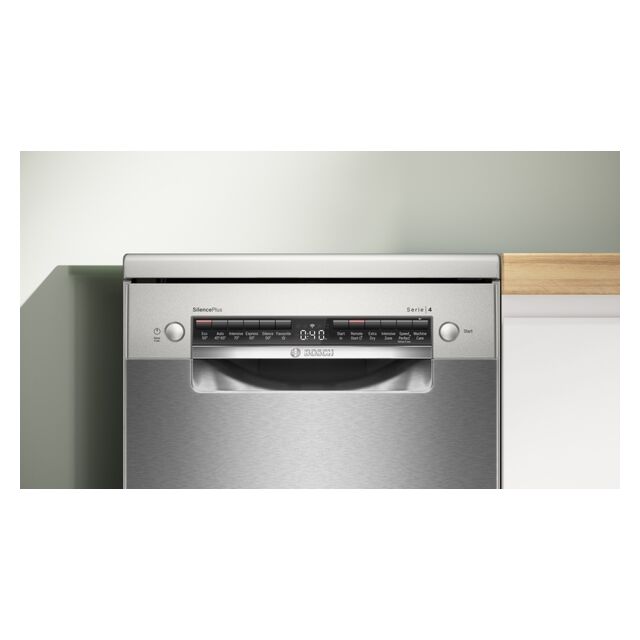 Bosch SPS4HMI14G Slimline Freestanding Dishwasher - Silver Inox - D Rated