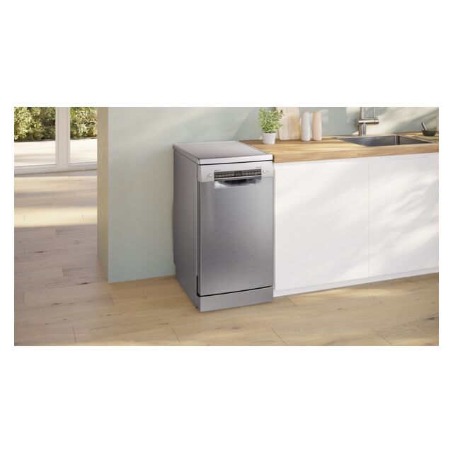 Bosch SPS4HMI14G Slimline Freestanding Dishwasher - Silver Inox - D Rated