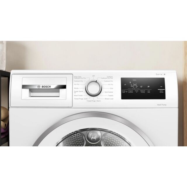 Bosch WTH85226GB 8Kg Heat Pump Tumble Dryer - White