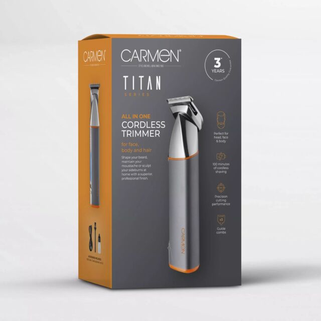 Carmen C81205ORG Titan 4 In 1 Multi-Groomer Set