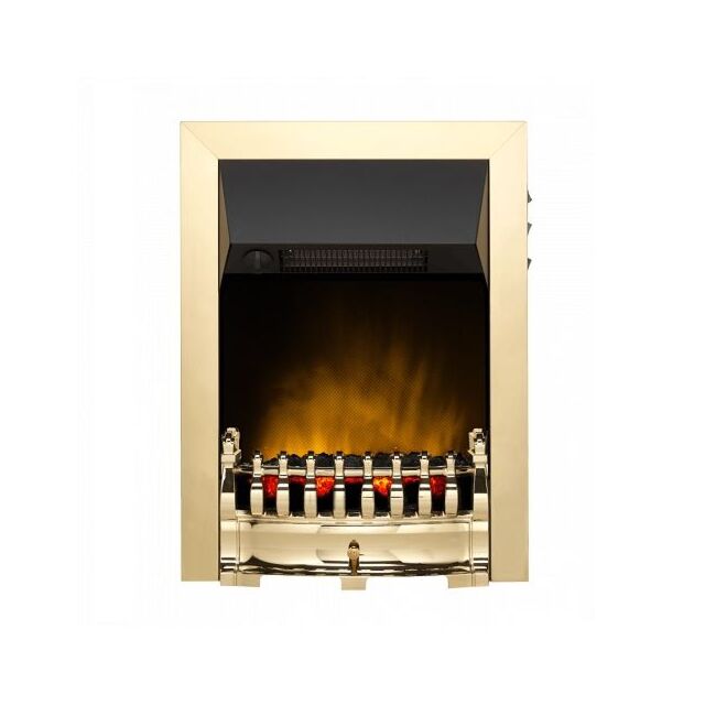 Dimplex BAL20BR 2Kw Led Optiflame Inset Fire Coal Effect Brass