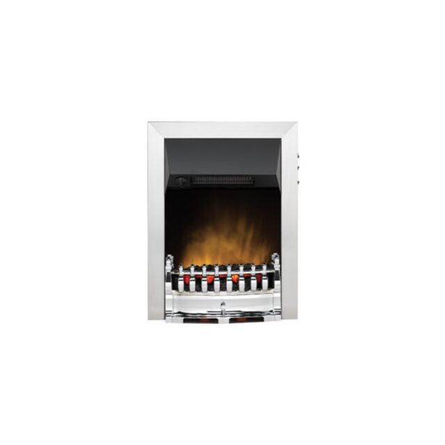 Dimplex BAL20CH 2Kw Led Optiflame Inset Fire Coal Effect Chrome