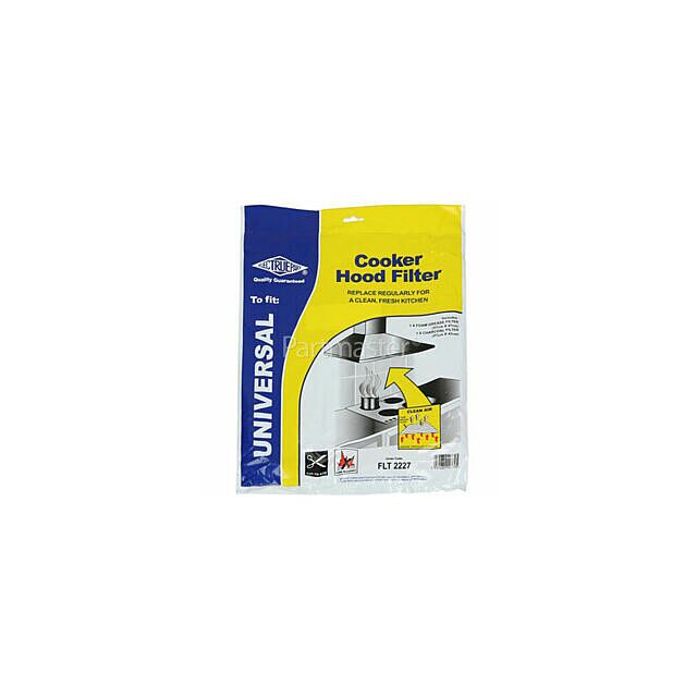 Electruepart FLT2227 1X Foam Grease Filter 1X Charcoal Filter 