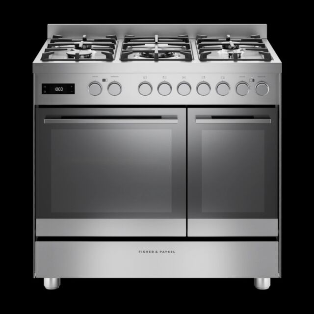 Fisher + Paykel OR90L7DBGFX2 Dual Fuel 5 Burner Range Cooker - Stainless Steel