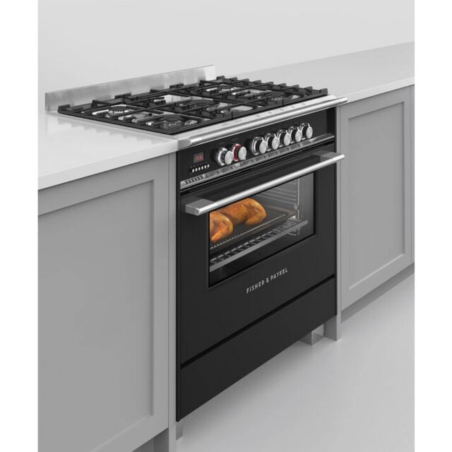 Fisher + Paykel OR90SCG4B1 81697 900Mm Dual Fuel Range Cooker Black