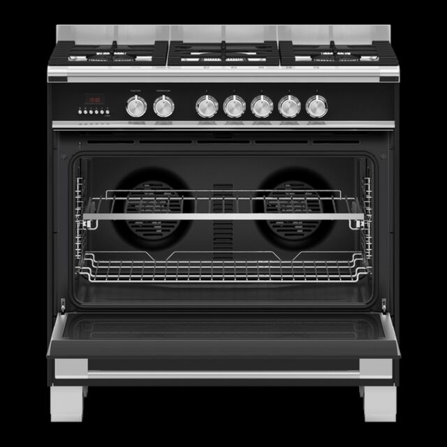 Fisher + Paykel OR90SCG4B1 81697 900Mm Dual Fuel Range Cooker Black