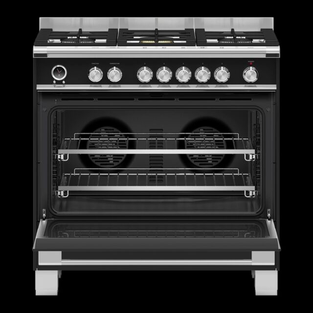 Fisher + Paykel OR90SCG6B1 81699 900Mm Dual Fuel Range Cooker Black