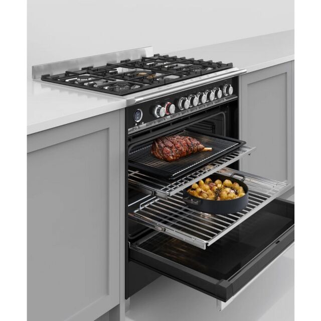 Fisher + Paykel OR90SCG6B1 81699 900Mm Dual Fuel Range Cooker Black
