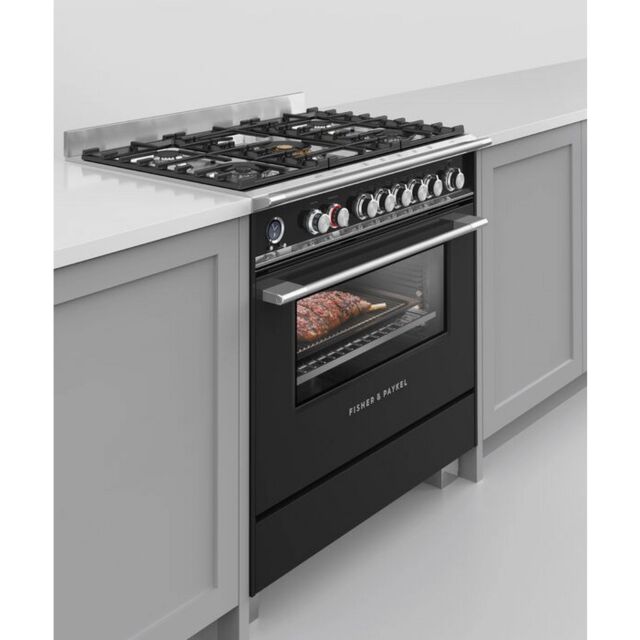 Fisher + Paykel OR90SCG6B1 81699 900Mm Dual Fuel Range Cooker Black