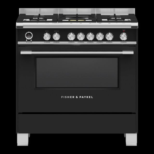 Fisher + Paykel OR90SCG6B1 81699 900Mm Dual Fuel Range Cooker Black