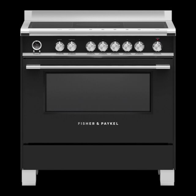 Fisher + Paykel OR90SCI6B1 90Cm 5 Zone Induction Pyrolytic Cooker - Black