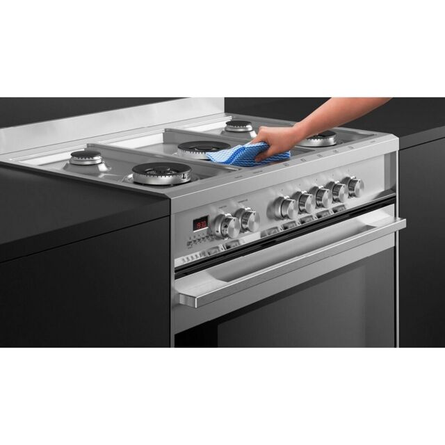 Fisher + Paykel OR90SDG6X1 90Cm Dual Fuel Range Cooker With Gas Hob And Pyrolytic Cleaning - Stainle
