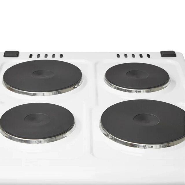 Haden HES051W 50Cm Single Oven Electric Cooker With Sealed Plate Hob - White