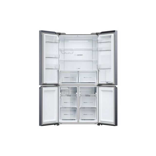 Haier HCR5919EHMB 90Cm Freestanding American Fridge Freezer - Brushed Black
