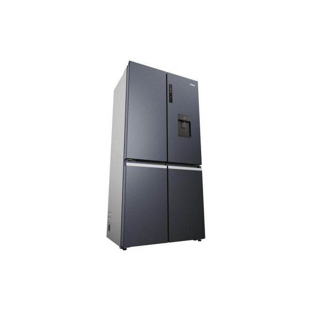 Haier HCR5919EHMB 90Cm Freestanding American Fridge Freezer - Brushed Black
