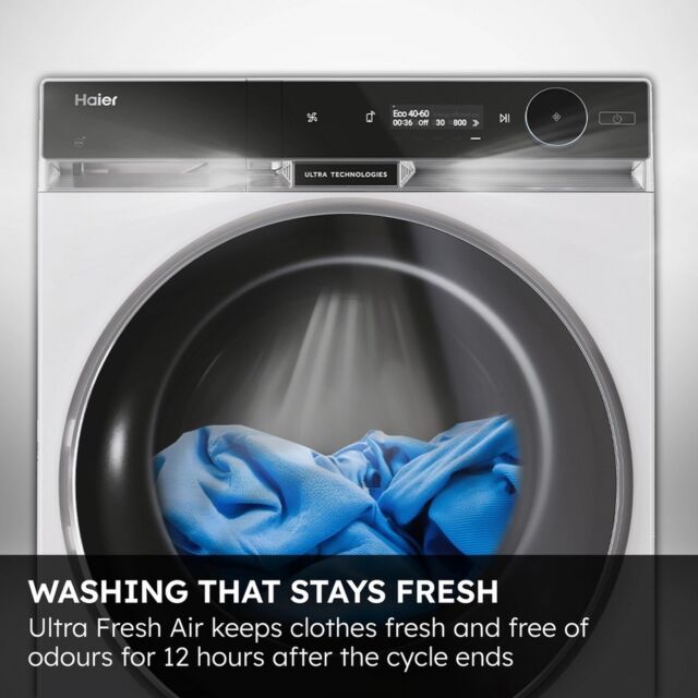 Haier HW100-B14387GUU 10Kg, 1400 Spin Washing Machine - Graphite