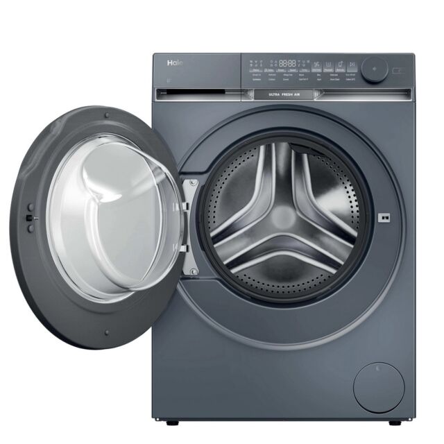 Haier HW100-B14387GUU 10Kg, 1400 Spin Washing Machine - Graphite