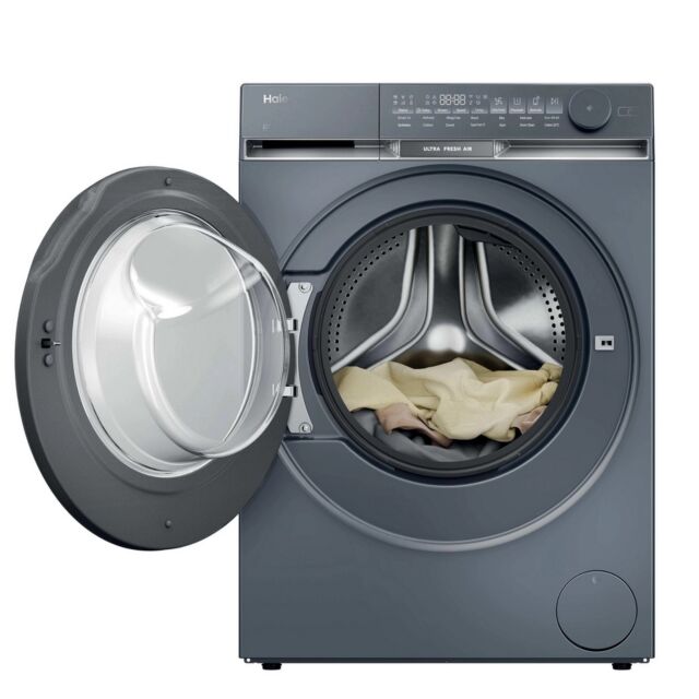 Haier HW100-B14387GUU 10Kg, 1400 Spin Washing Machine - Graphite