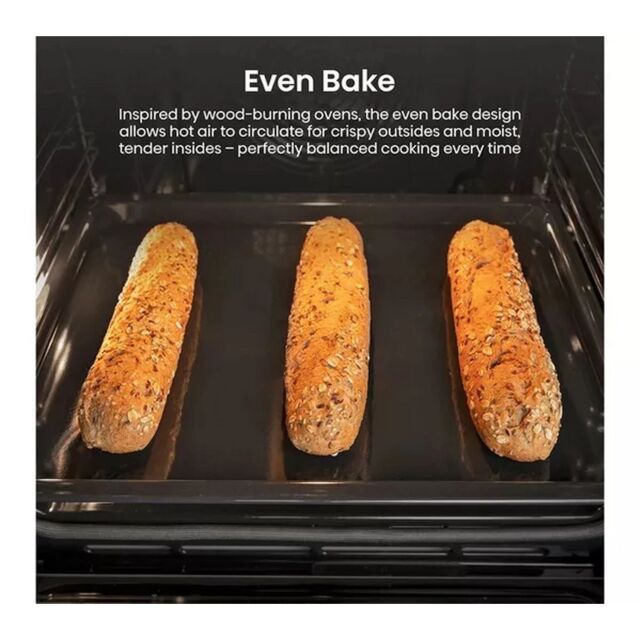 Hisense BI622ABPGUK Built In Electric Single Steam, Plug + Play Oven - Jet Black