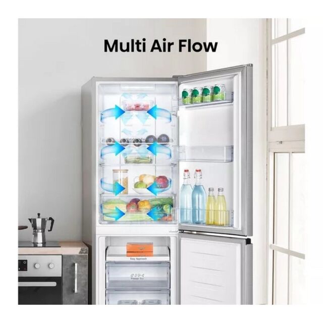 Hisense RB327N4BCE 50/50 Total No Frost Fridge Freezer - Stainless Steel