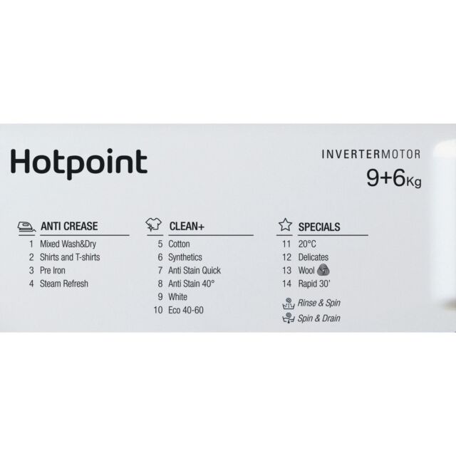 Hotpoint BIWDHG961485 Integrated Washer Dryers 9Kg/6Kg 1400 Spin Due 4+ Weeks