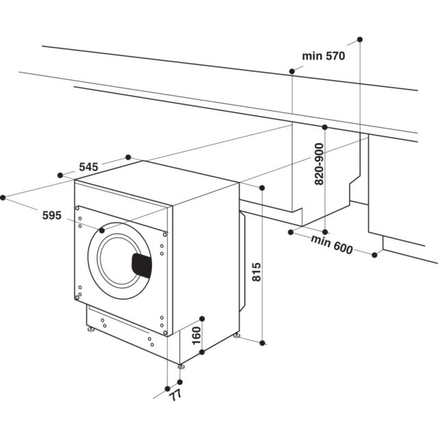 Hotpoint BIWDHG961485 Integrated Washer Dryers 9Kg/6Kg 1400 Spin Due 4+ Weeks