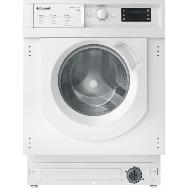 Hotpoint BIWMHG71483UKN Integrated Washing Machine 7Kg 1400Spin White Antistain
