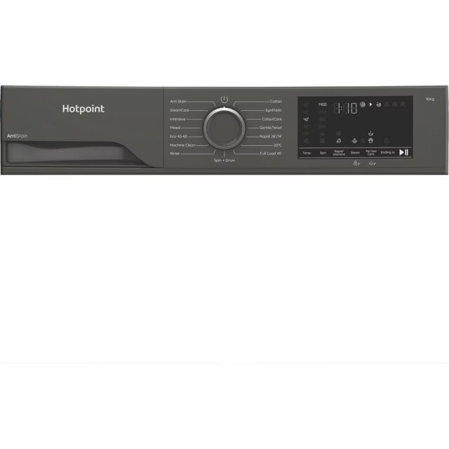 Hotpoint H101GANTISTAINUK 10Kg 1400 Spin Washing Machine With Pethaircare - Graphite