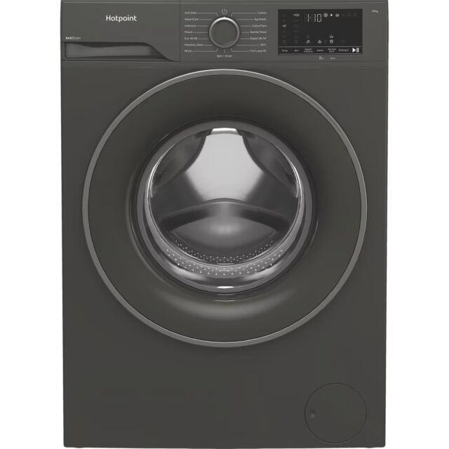 Hotpoint H101GANTISTAINUK 10Kg 1400 Spin Washing Machine With Pethaircare - Graphite