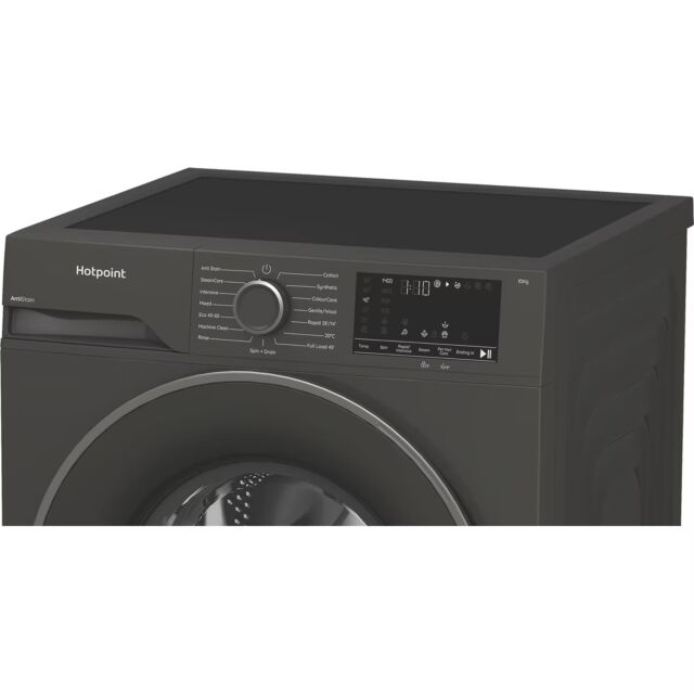 Hotpoint H101GANTISTAINUK 10Kg 1400 Spin Washing Machine With Pethaircare - Graphite