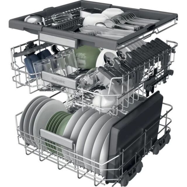 Hotpoint H7FHP43XUK 15 Place Settings Dishwasher - Inox