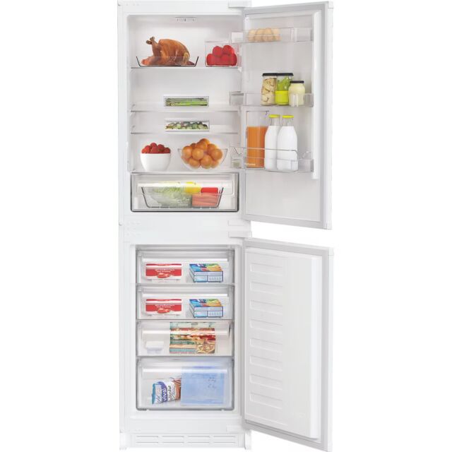 Hotpoint HPKS1262B4UK Low Frost Integrated Fridge Freezer, Sliding Hinge, 50/50, E Rated
