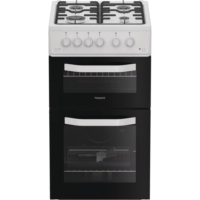 Hotpoint HTG5GCW 50cm Gas Twin Cooker - White
