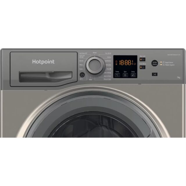 Hotpoint NSWF7469GGUK 7Kg 1400 Spin Antistain Washing Machine - Graphite