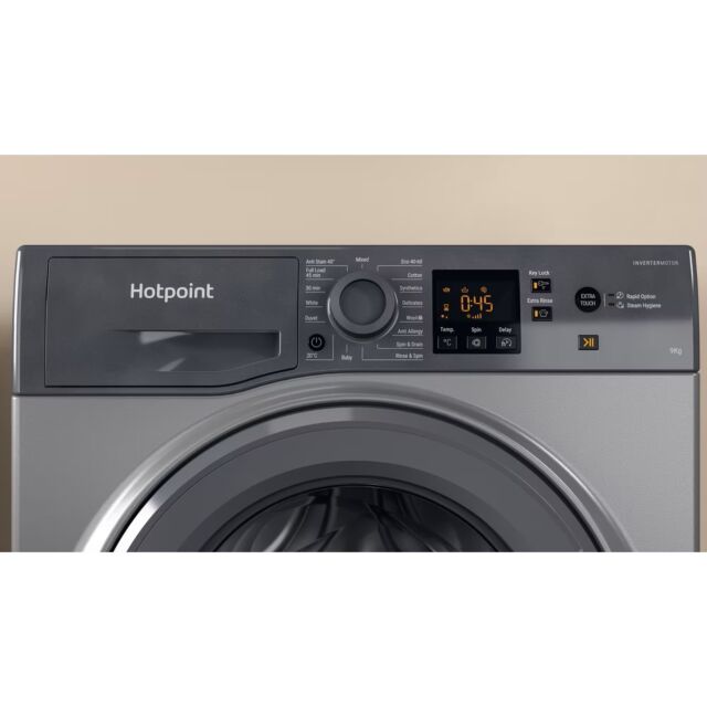Hotpoint NSWF946GGUK 9Kg 1400 Spin Washing Machine - Graphite