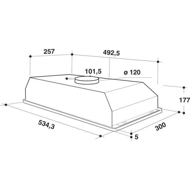 Hotpoint PCT64FLSS 53Cm Canopy Cooker Hood - Silver - C Rated