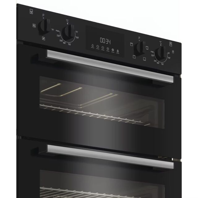 Indesit DUI10DB Built Under Electric Fan Double Oven - Black