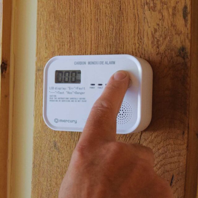Mercury 350.139 LCD Display Carbon Monoxide Alarm White