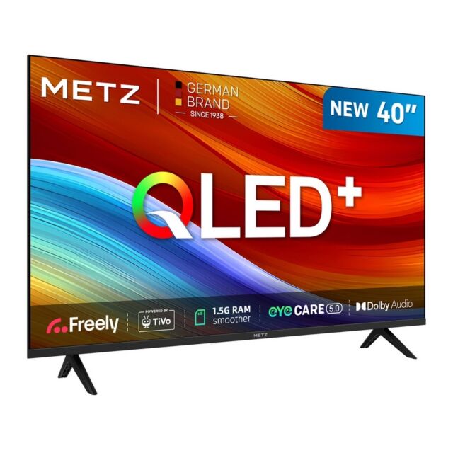 Metz 40MQH6800ZUK 40inch HD Smart Qled TV With Freely Power By TiVo - Black