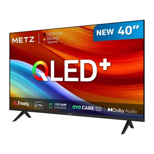 Metz 40MQH6800ZUK 40inch HD Smart Qled TV With Freely Power By TiVo - Black