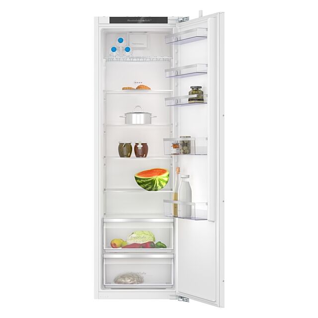Neff KI1812FE0G Built-In Larder Fridge, Fixed Hinge, White, E Rated