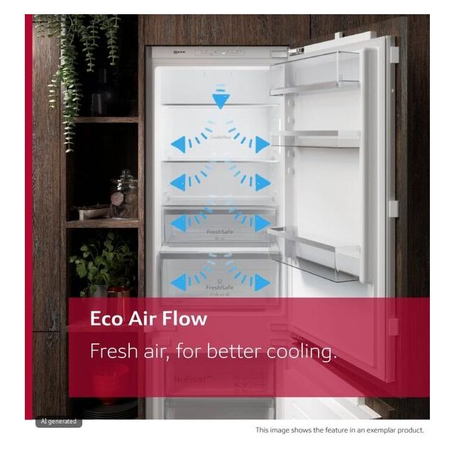 Neff KI7861FE0G Fully Integrated 60/40 Fridge Freezer Frost Free With Fixed Hinge - E Rated