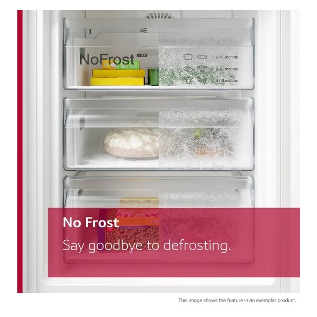 Neff KI7861SE0G Fully Integrated 60/40 Fridge Freezer Frost Free With Sliding Hinge - E Rated