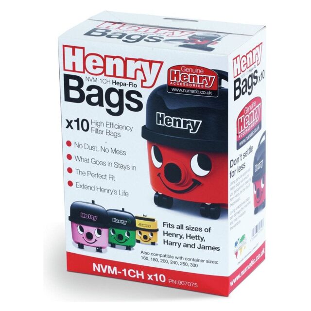 Numatic 907075 10 Henry Bags Nvm-1Ch