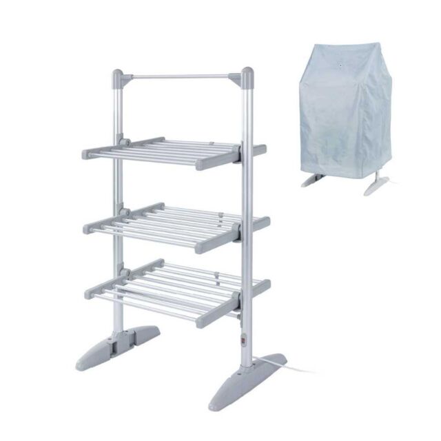 Rediffusion RED202 Ultra Compact 3 Tier Heated Airer With Cover
