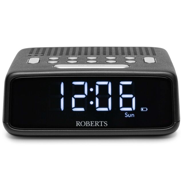 Roberts Radio Ltd ORTUSFMBK FM Clock Radio With Dual Alarm Radio Or Buzzer In Black